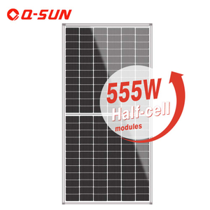 555W لوحة شمسية زجاج مزدوج نصف خلية شمسية أحادية PERC Bifacial 10BB