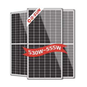 ألواح الطاقة الشمسية المنزلية الكاملة أحادية النسبة نصف مقطوعة 555 وات ثنائية الوجه