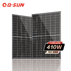 وحدة لوحة شمسية أحادية اللون سوداء كاملة 410 واط للتوزيع